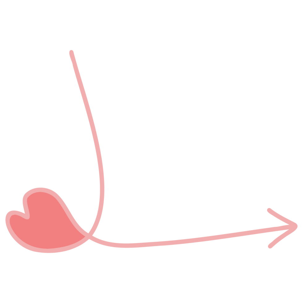 Pink heart arrow icon png