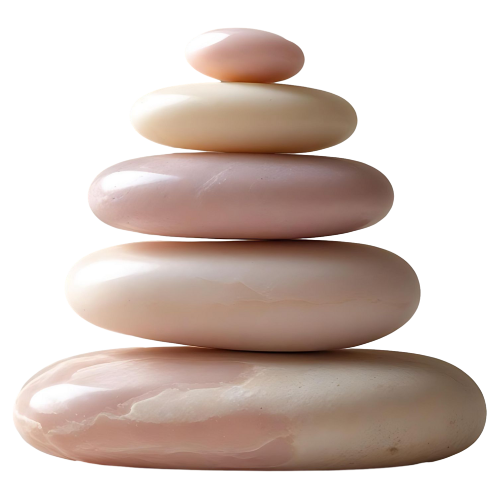 Minimalist Zen Stone Stack Perfect for Wellness Spa Decor png