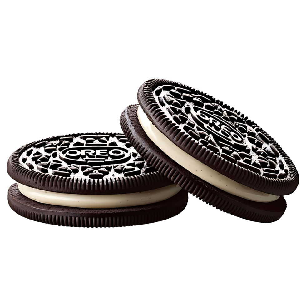 Crisp Chocolate Cookies with Sweet Cream Center Tasty Treat Visual png