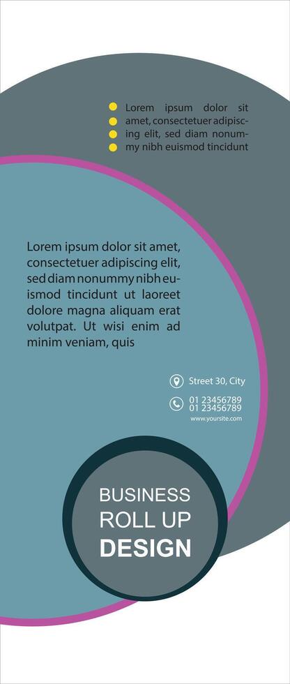 Circles with stroke roll up design vector