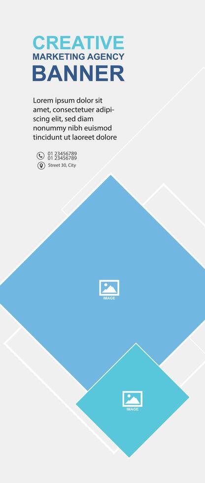 Creative squares professional roll up design vector