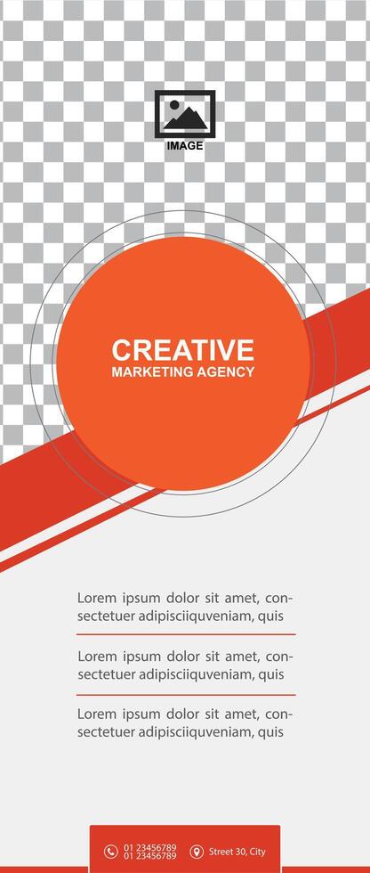 Vertical exhibition Roll up design concept vector