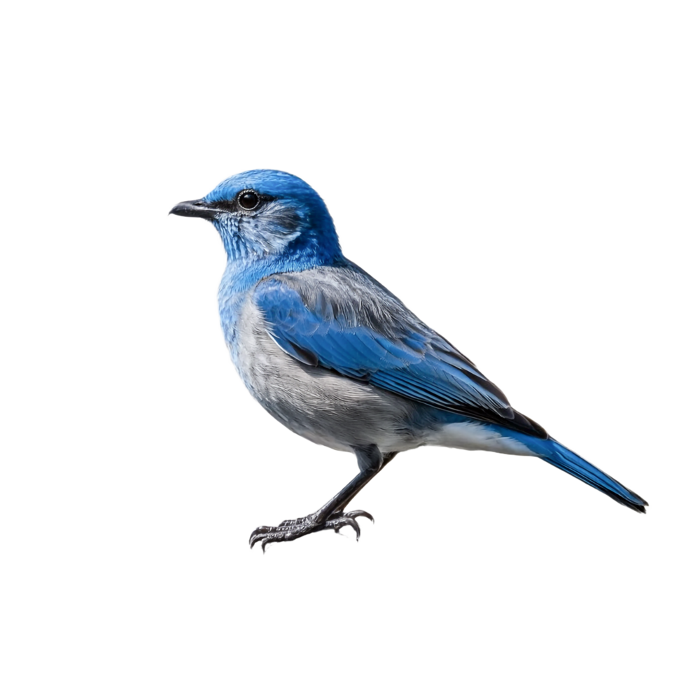 Detailed Blue Scrub Jay Bird on Transparent Background png