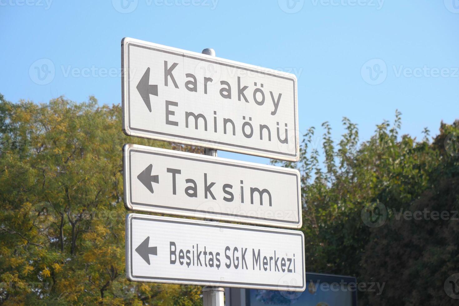 Navigate the streets of Istanbul with directional signs photo