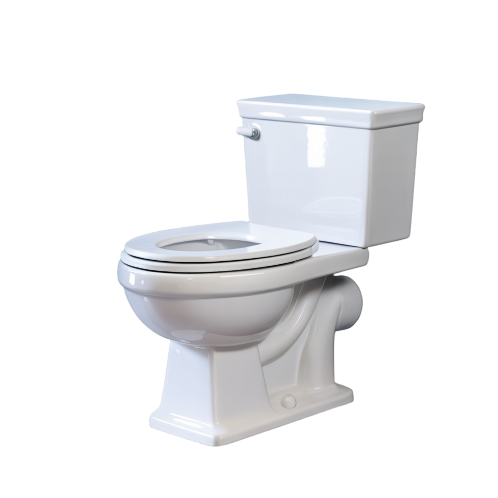 Ceramic Toilet Fixture Clean White Sanitary Ware with Transparent Background png