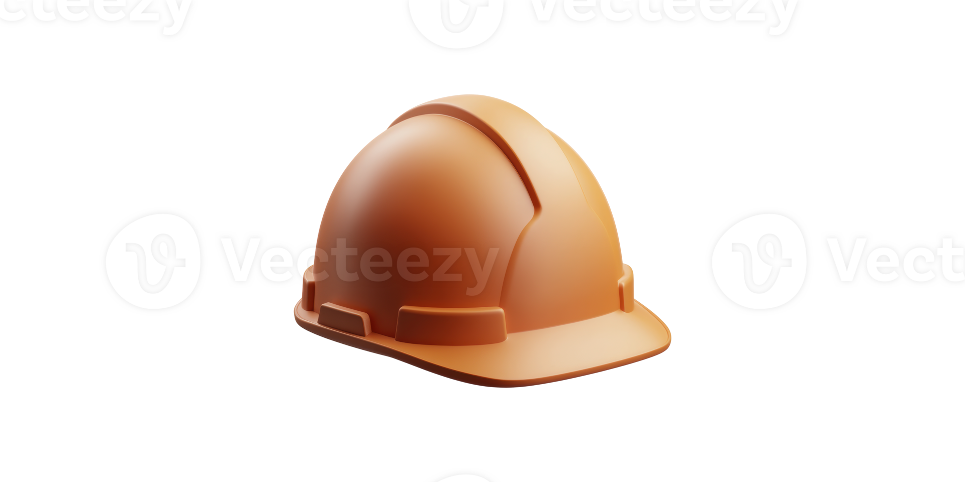 Orange construction hard hat isolated on transparent background png