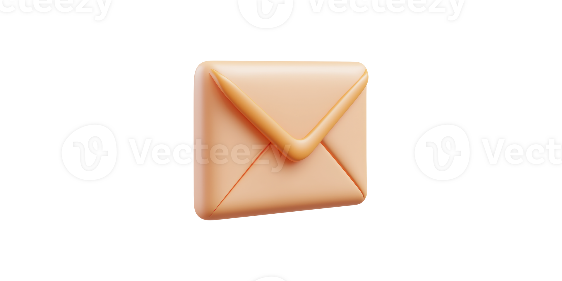 3d rendered envelope icon isolated on transparent background png