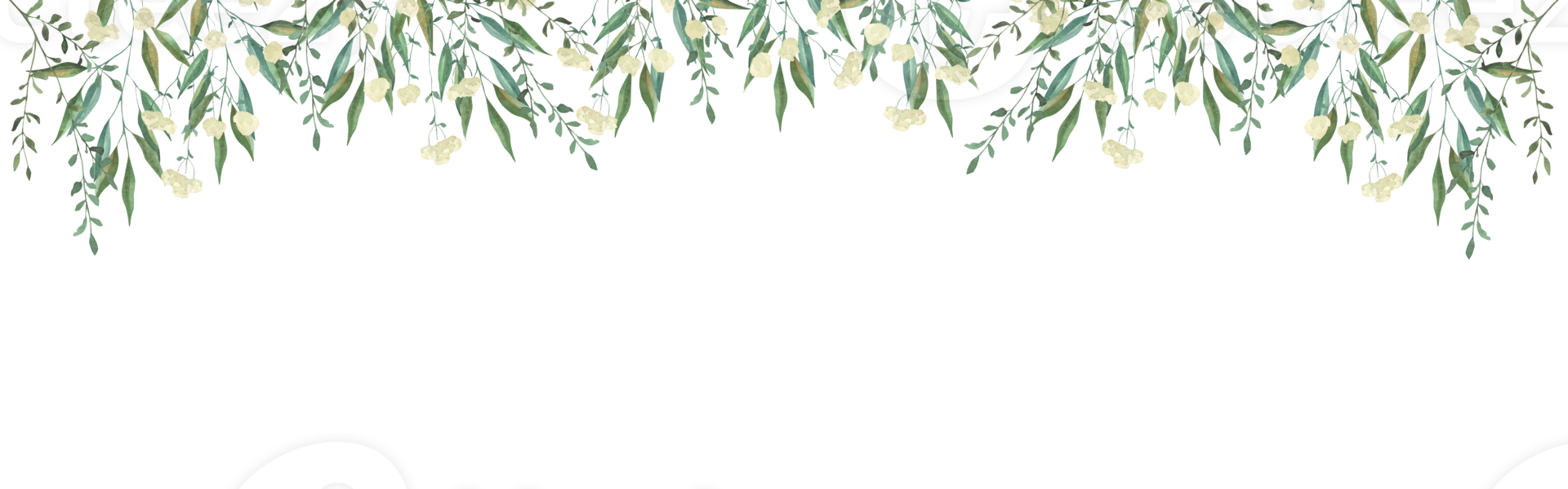 Frame with watercolor illustrations of various herbs. Frame with hand-drawn green branches of herbs png