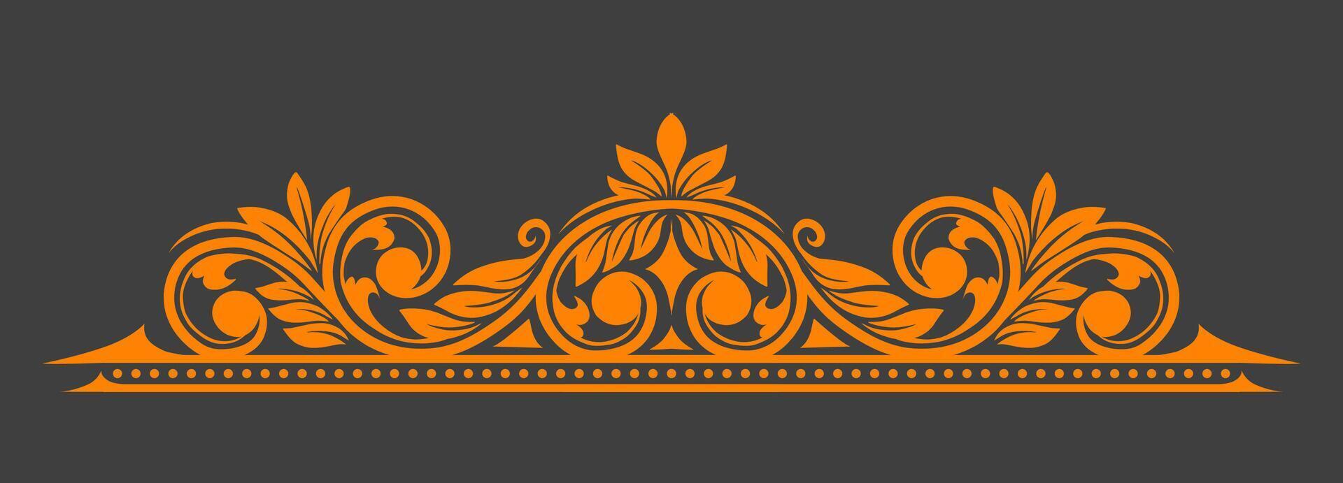 Frame border ornament for wedding decoration vector