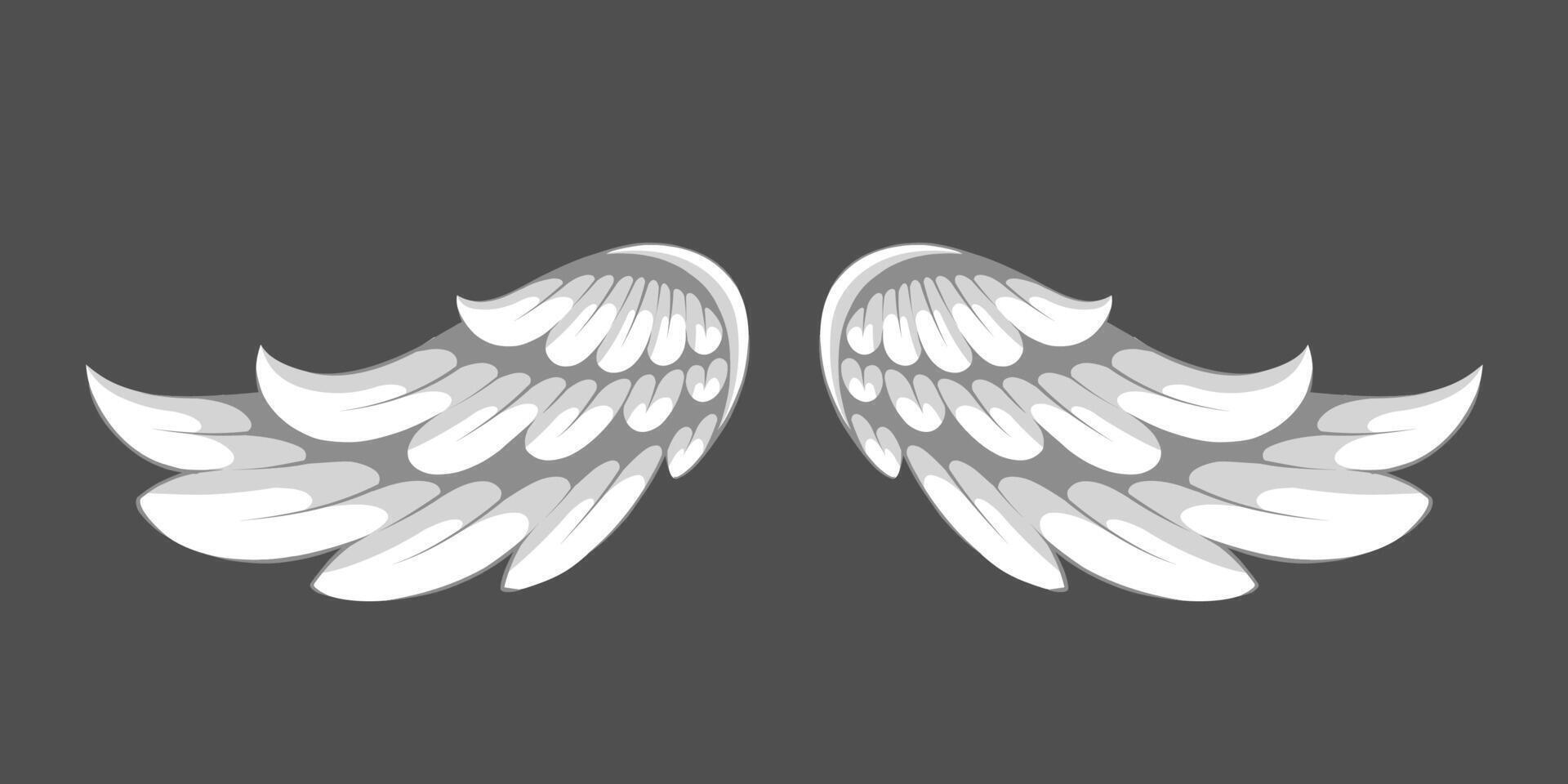 tribal vintage bird wings tattoo. Free download vector