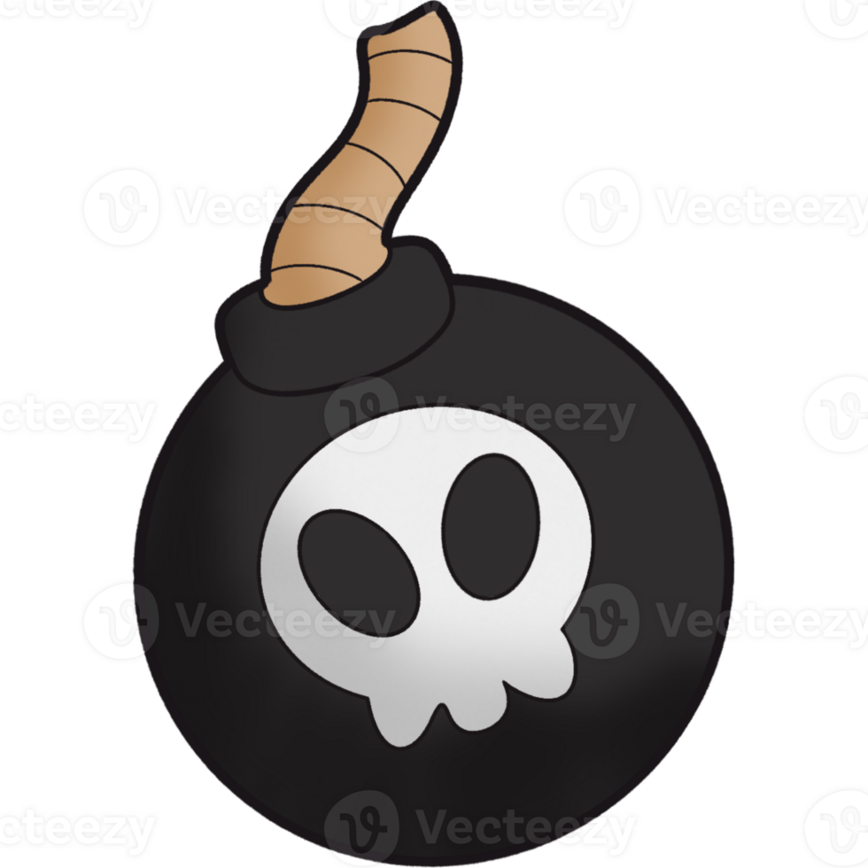 The illustration of a bomb png