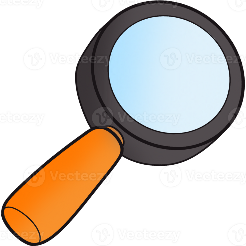 The illustration of a magnifying glass png