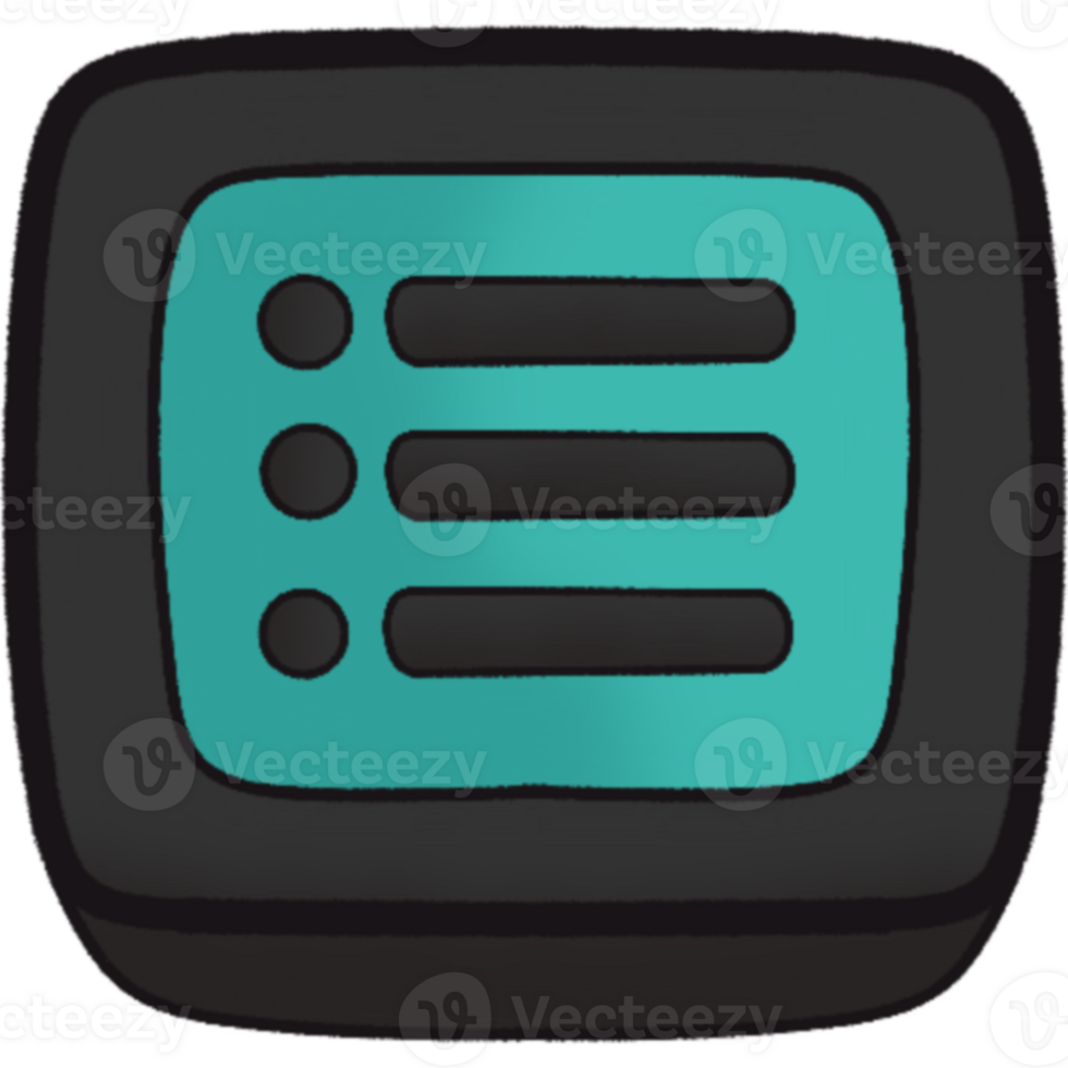 The illustration of a menu button png