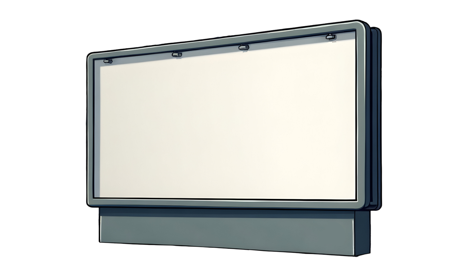 Blank billboard stands ready for advertising, showcasing its empty space., cut out png