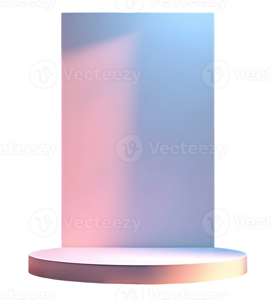 Pastel platform with soft gradient lighting and smooth surface for display png