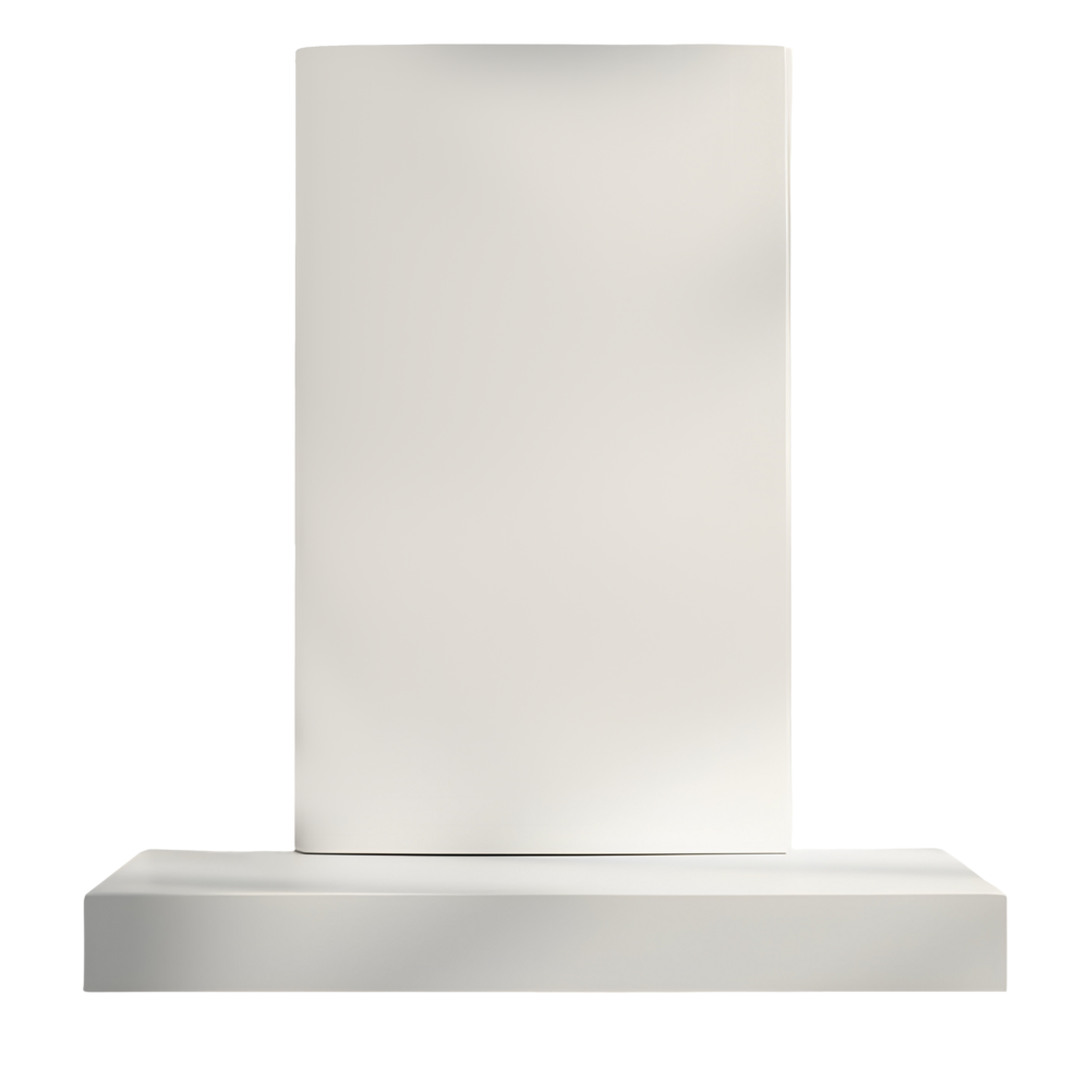 Blank white display stand with smooth surface and simple design for product showcasing png