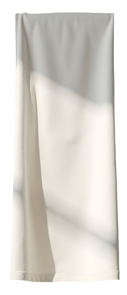 Soft white draped fabric with smooth texture and gentle folds in natural light png