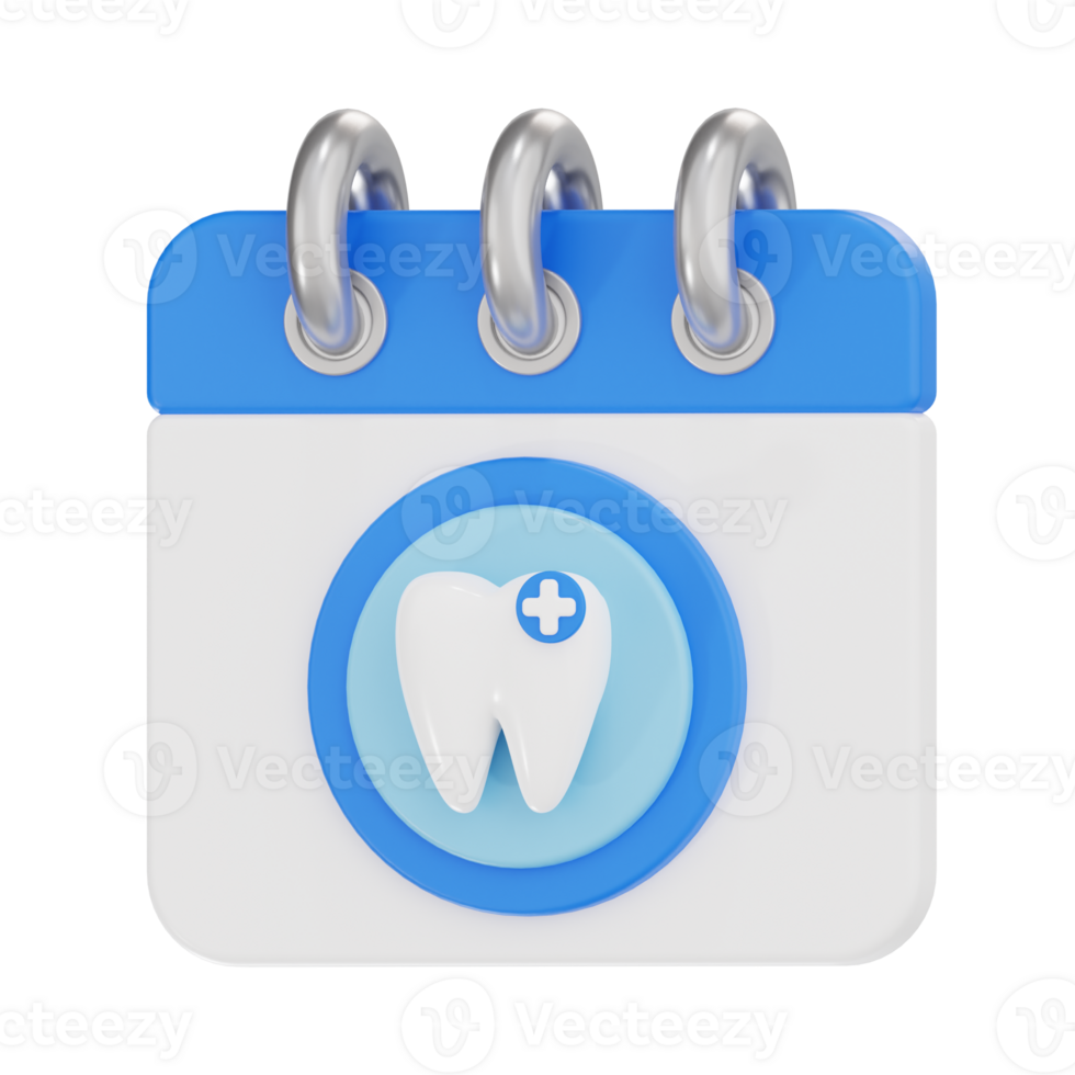 Dental Schedule Planner 3D Render png