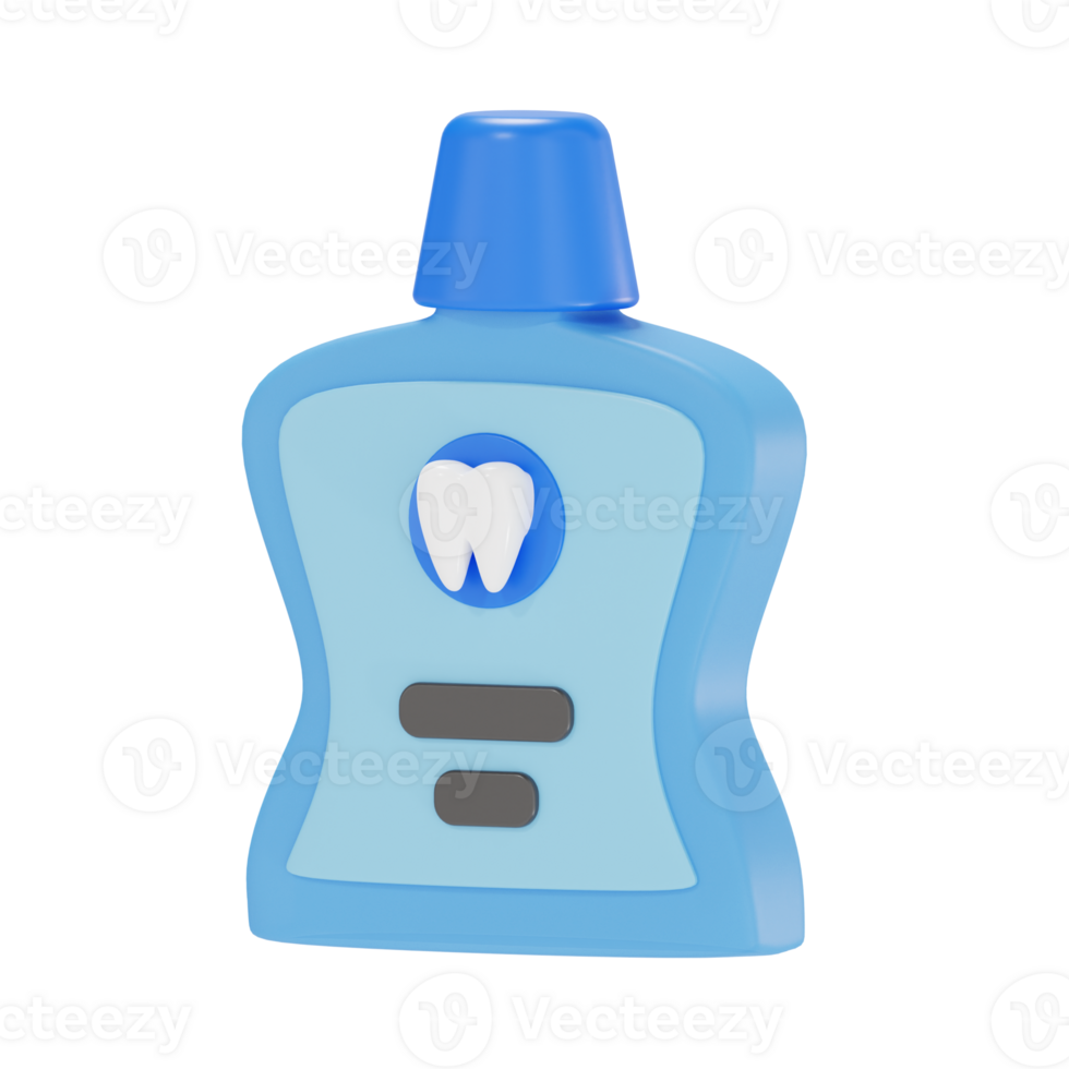 Oral Hygiene Mouthwash 3D Render png