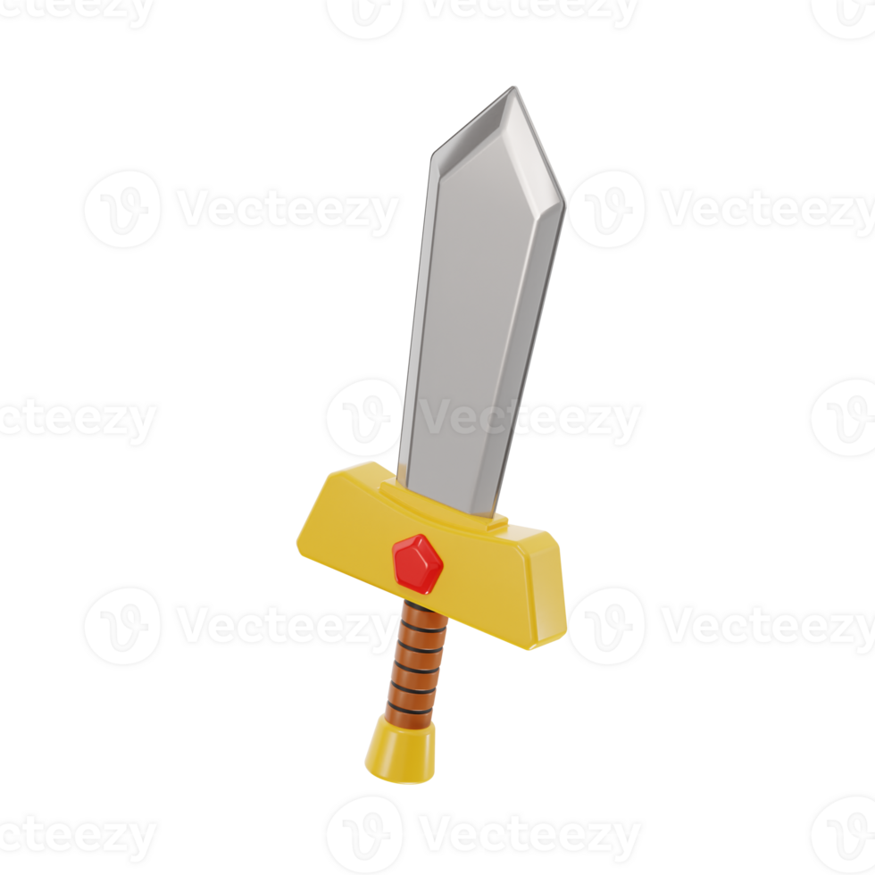 3d fantasy sword game asset illustration png