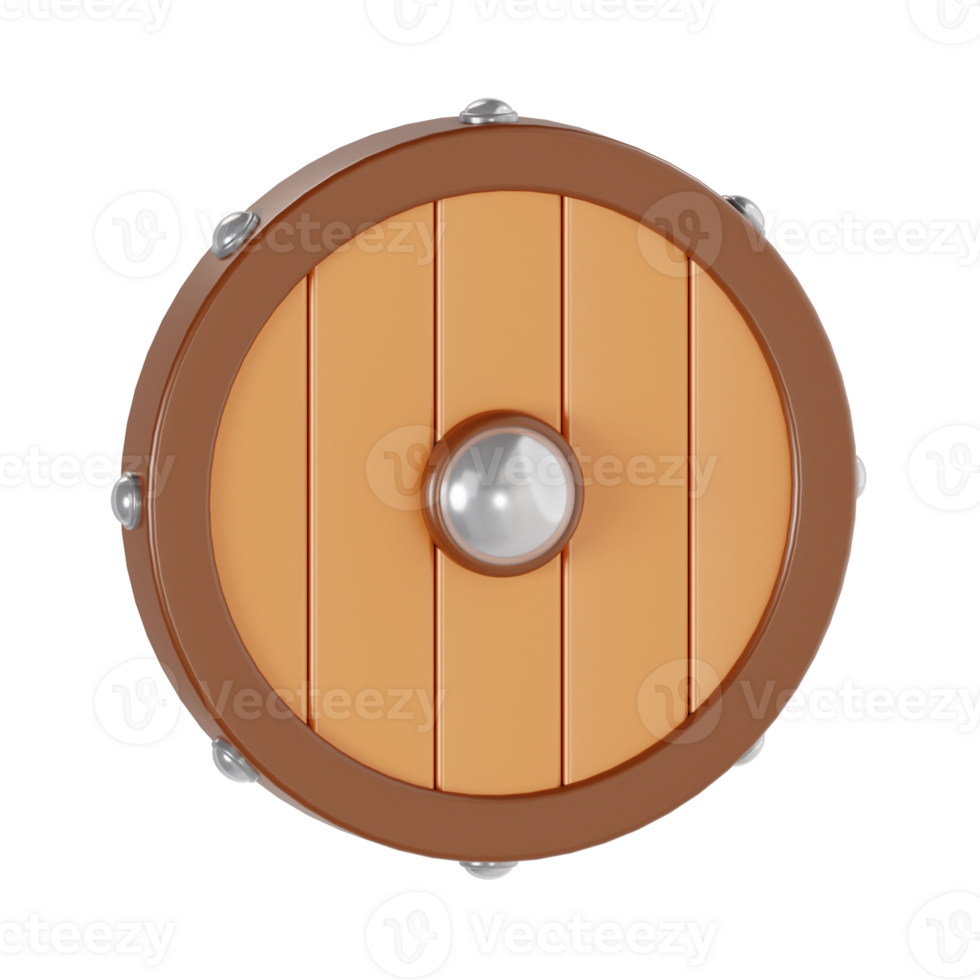 Circular warrior shield game asset illustration png