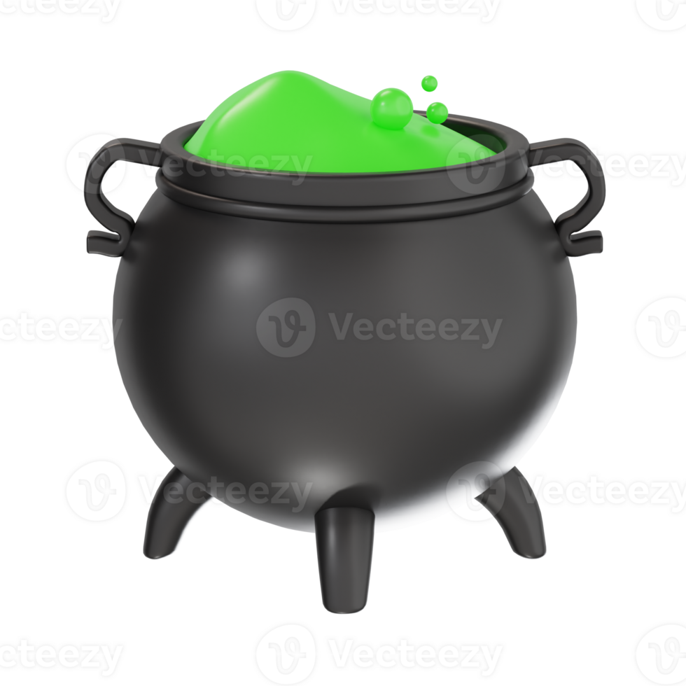 Halloween alchemy pot game asset illustration png