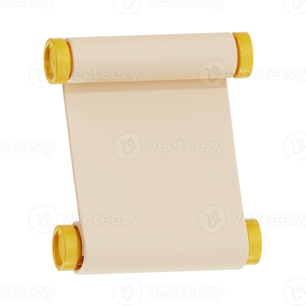 Game quest scroll or certificate template png