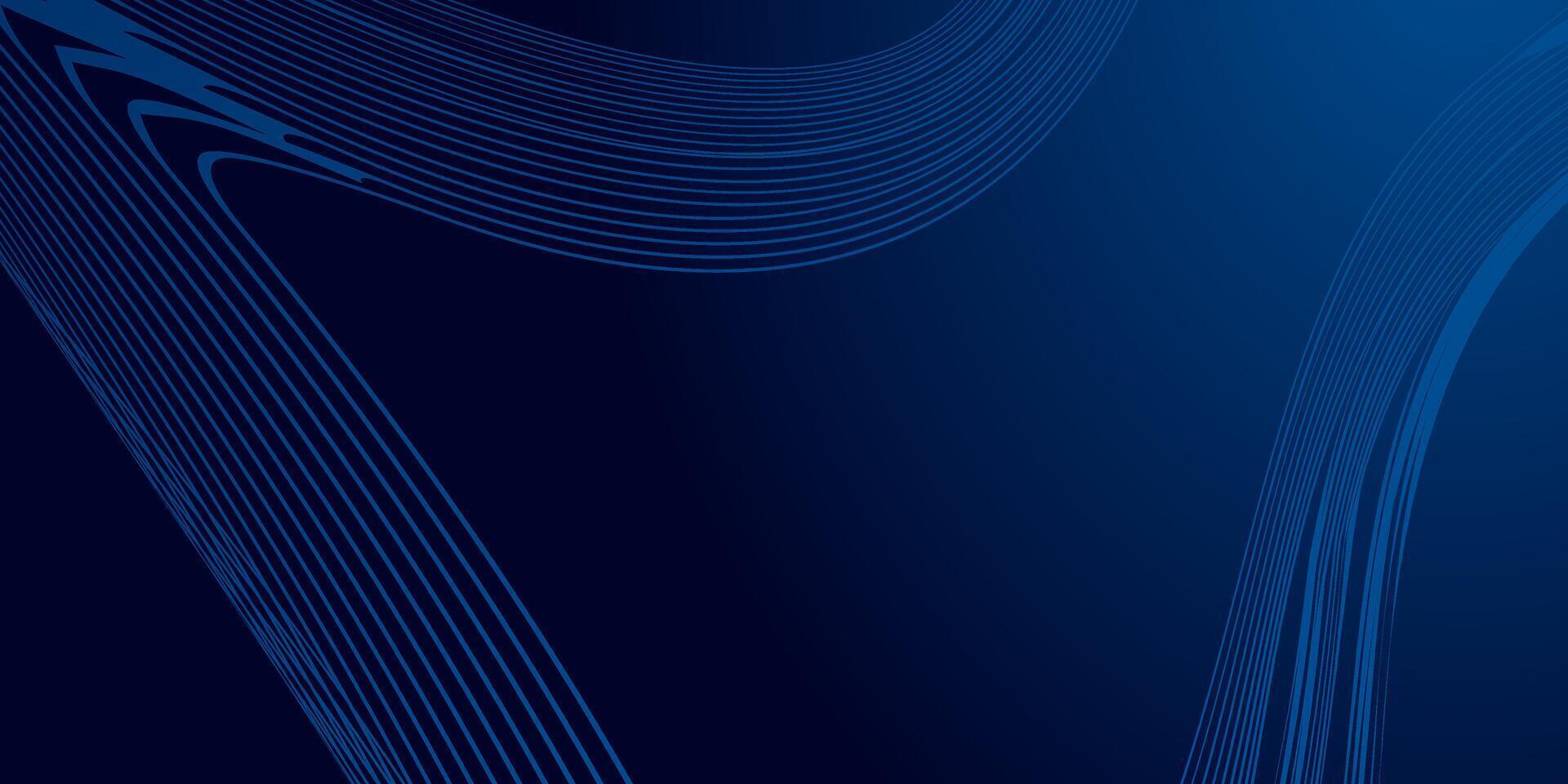 Navy gradient background with stylized, light blue flowing lines. The graphic element adds visual interest. vector