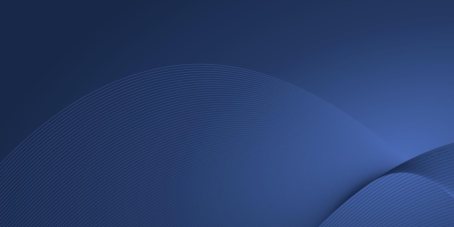 Abstract background featuring gently curved lines. The cool, dark blue color of the image creates a clean and professional aesthetic. vector