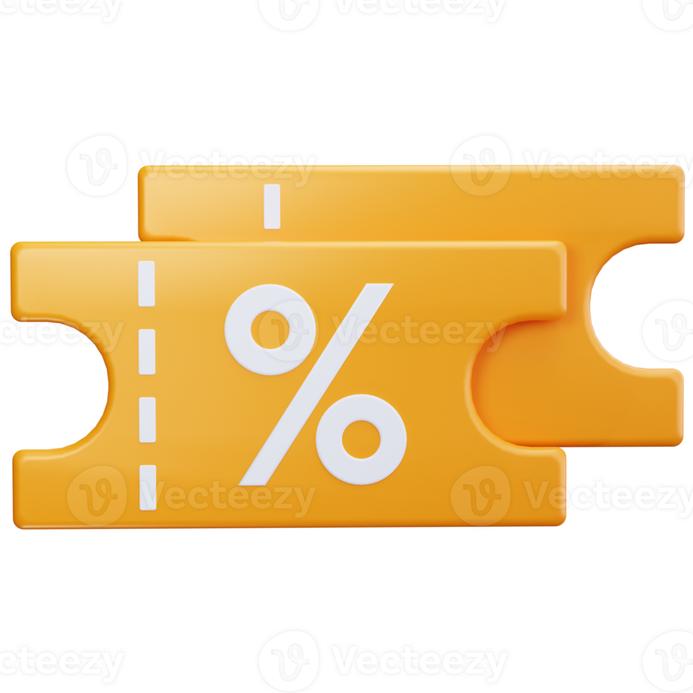 3D Icon Coupon Discount Ticket png