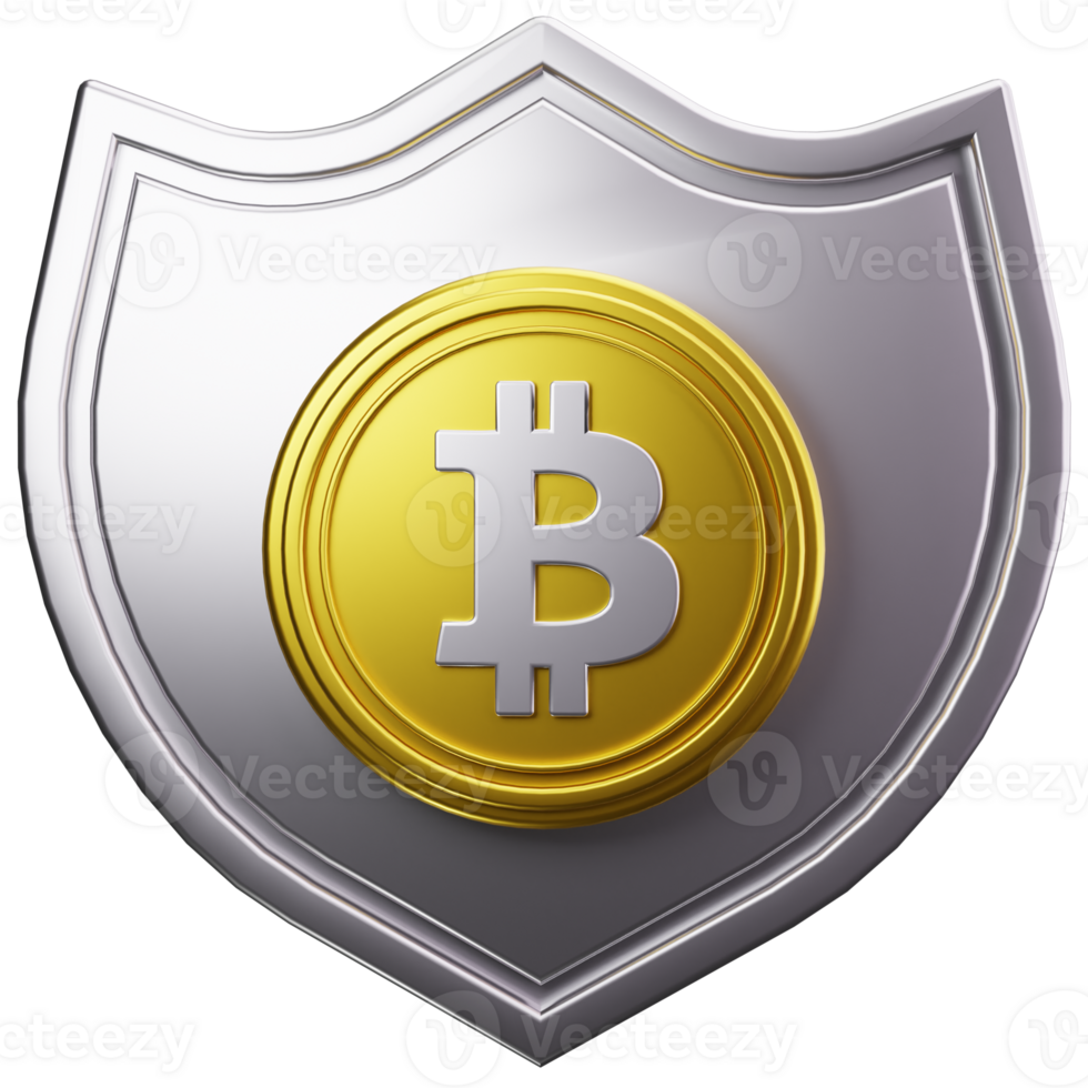 3D Icon Blockchain Security Shield png