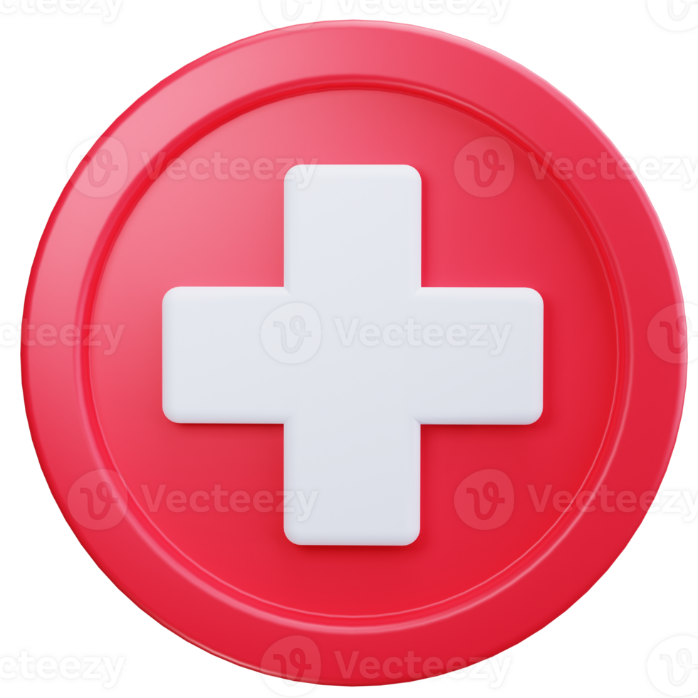 3D Icon Emergency Red Cross png