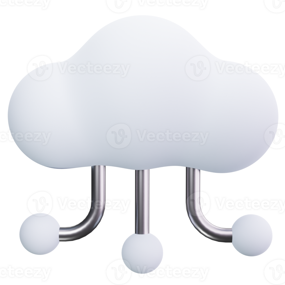 3D Icon Technology Cloud Network png