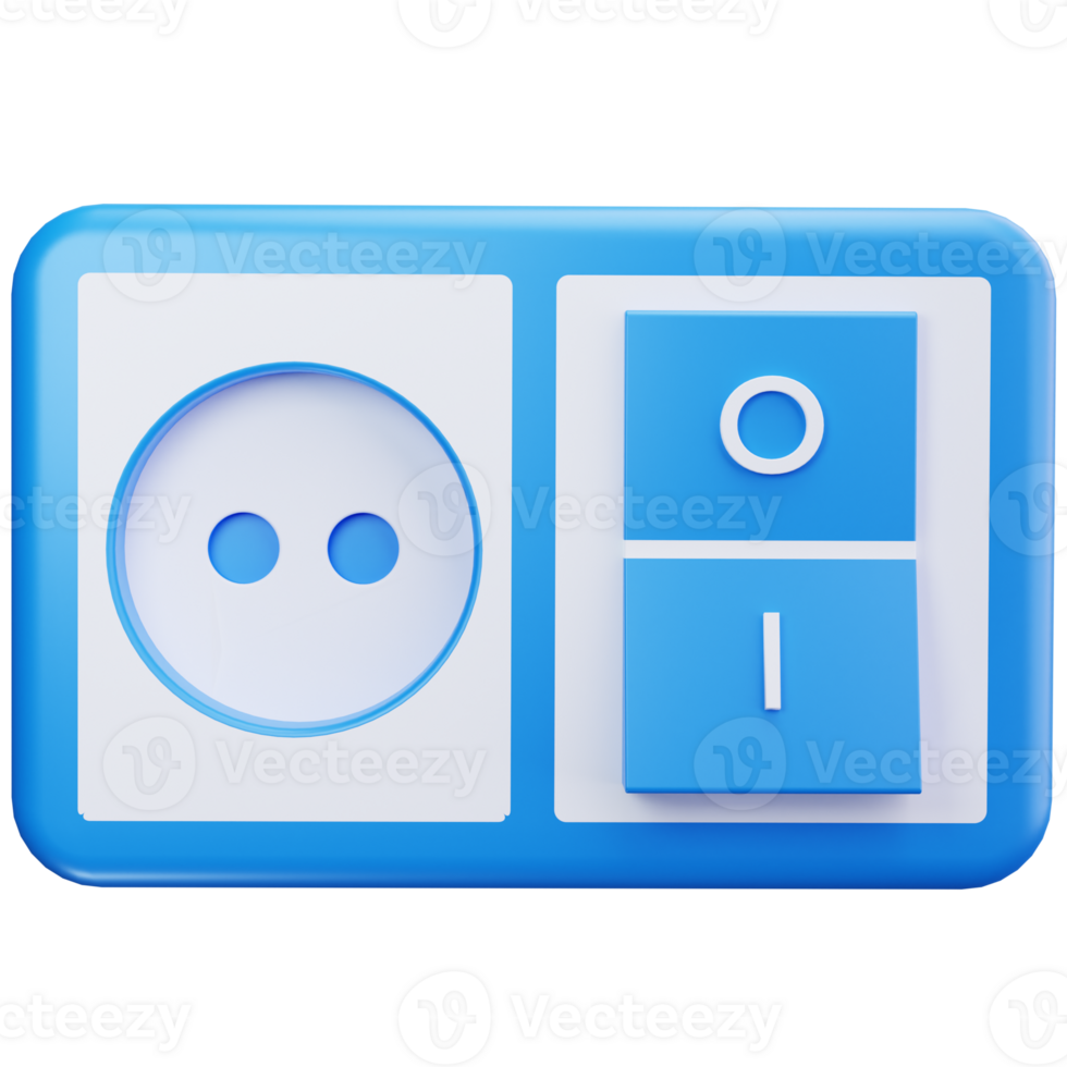 3D Icon Plug and Switch Panel png