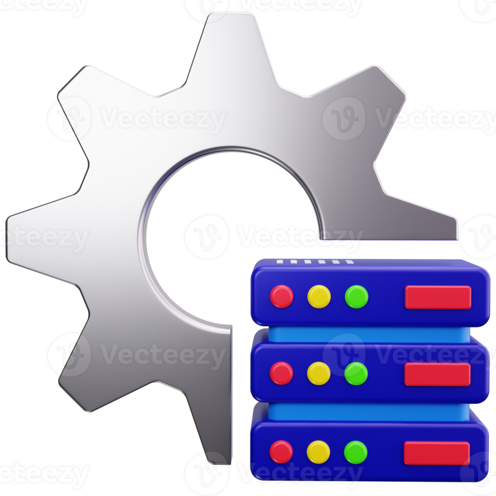 3D Icon Server Maintenance Gear png