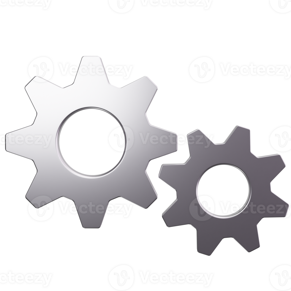 3D Icon Double Gear Settings png