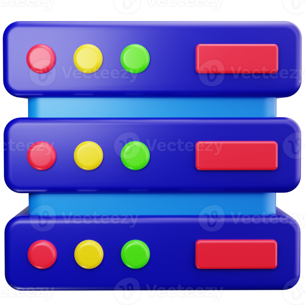 3D Icon Database Server Flat png