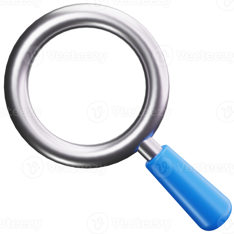 3D Icon Magnifying Glass Search Tool png