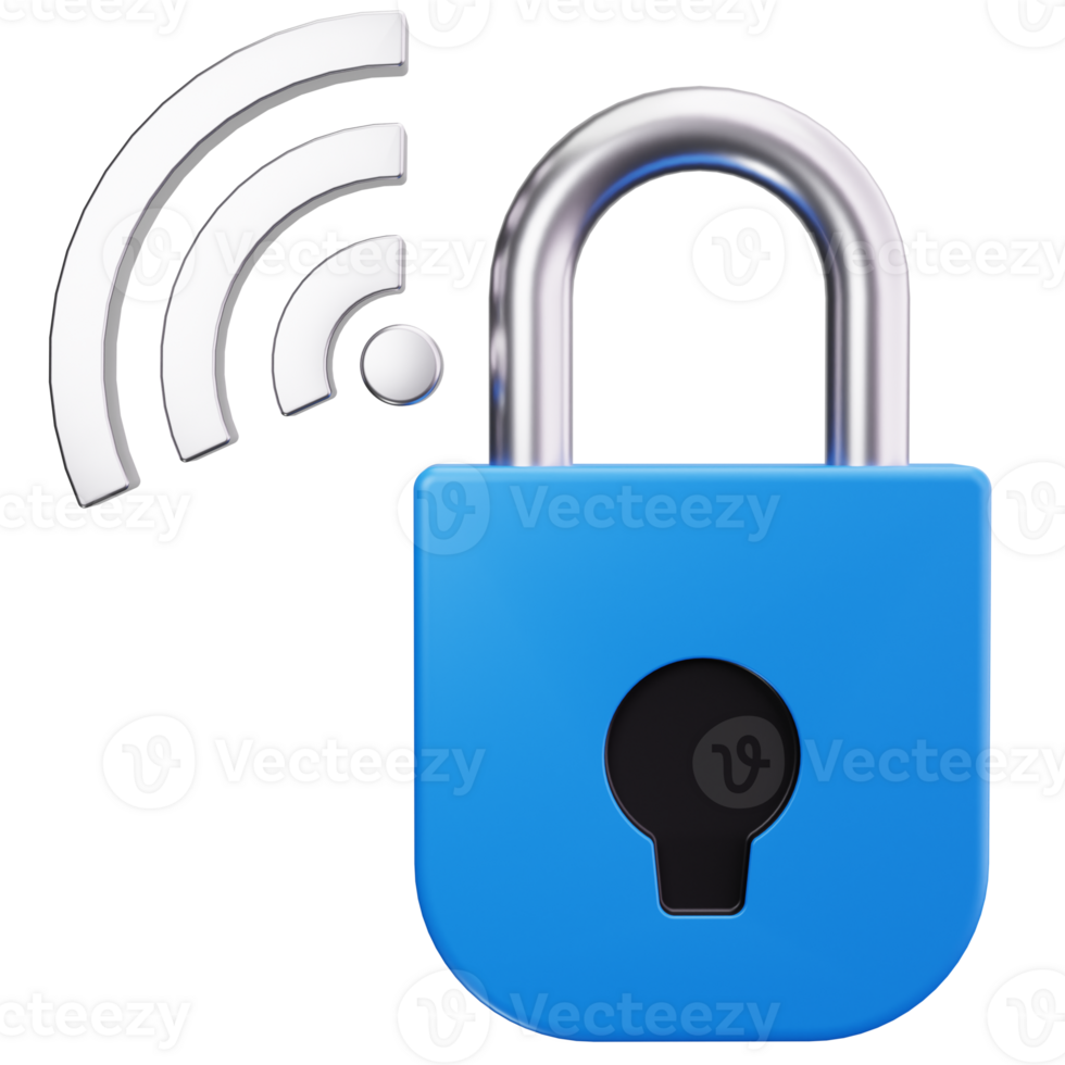 3D Icon WiFi Enabled Smart Lock png