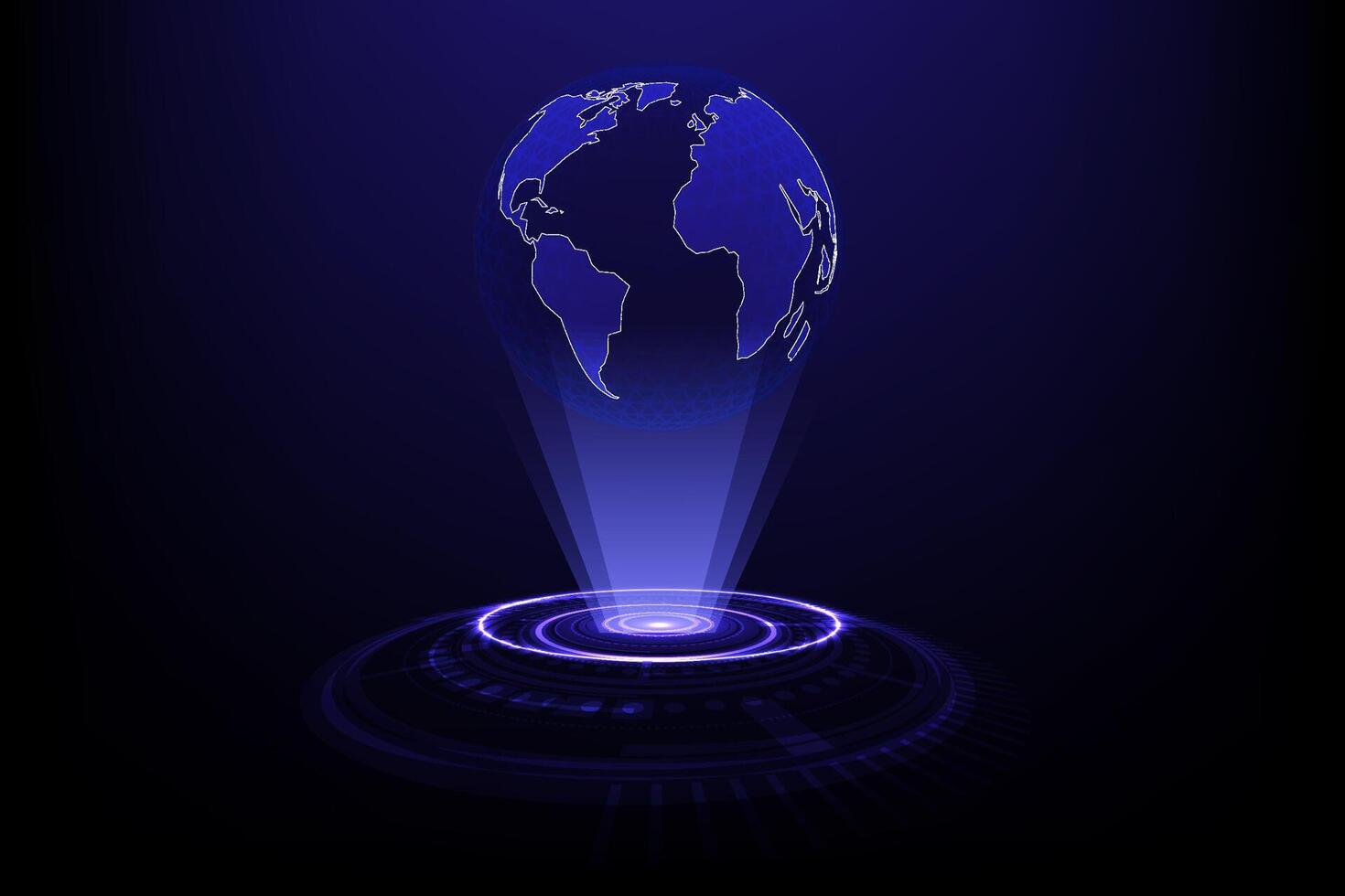 Global network and technology on world map, Abstract background for business innovation vector