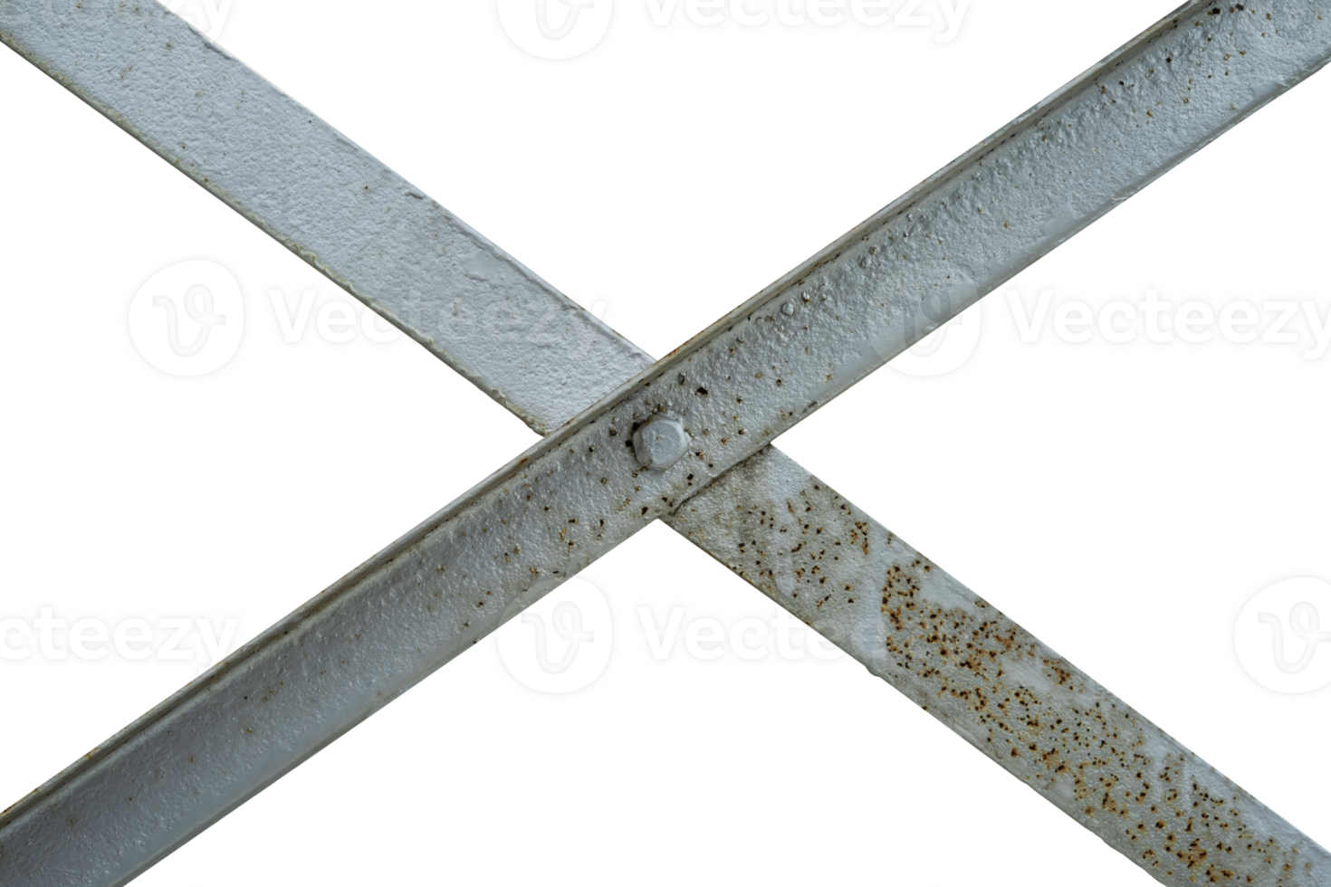 rusty cross metal isolated element png