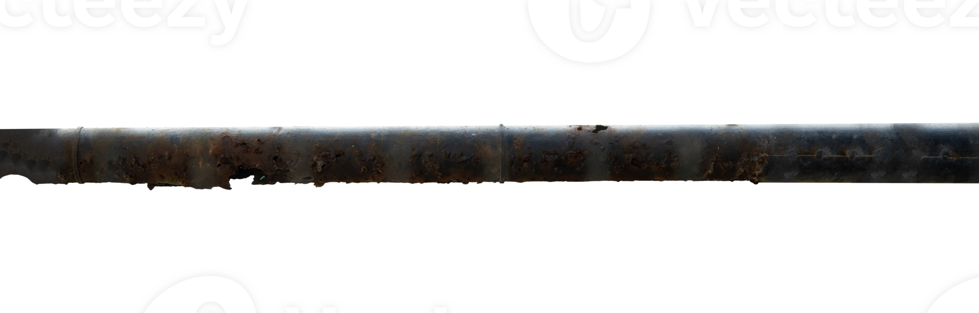 rusty damaged iron pipe isolated png