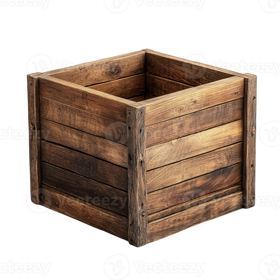 Rustic Wooden Planter Box png