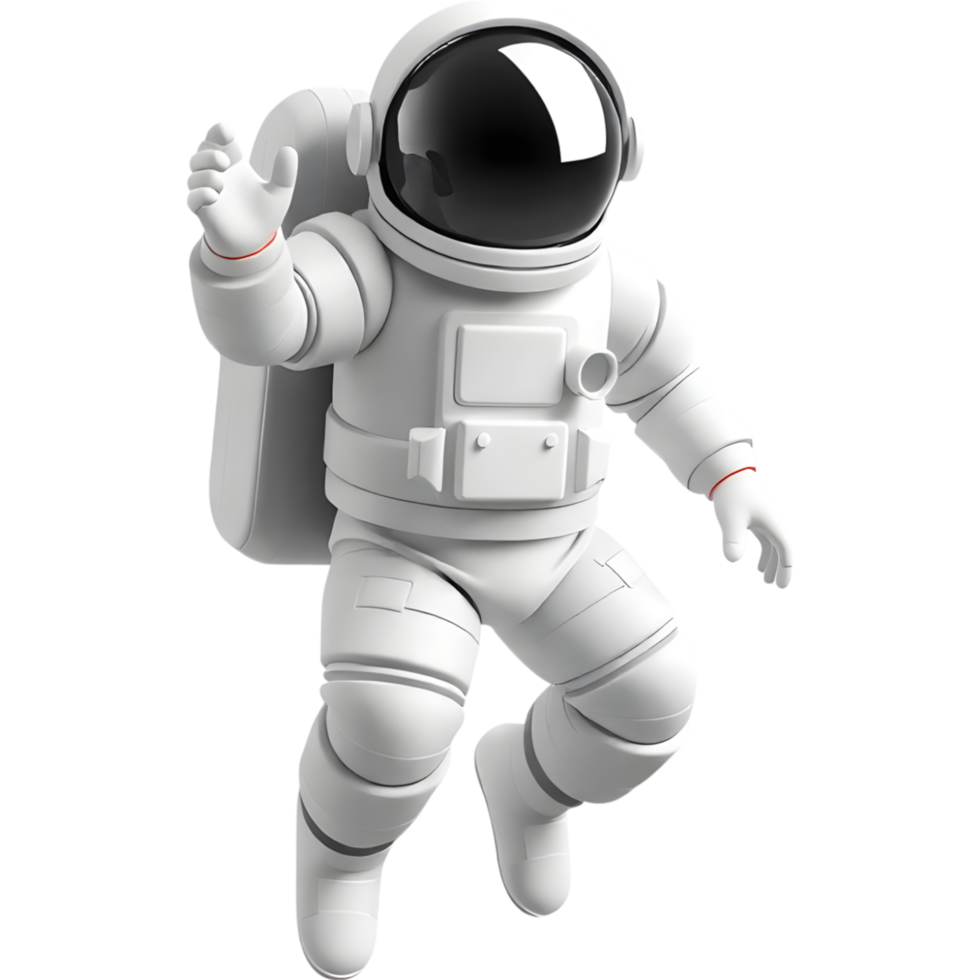 Astronaut in Space Suit Waving png