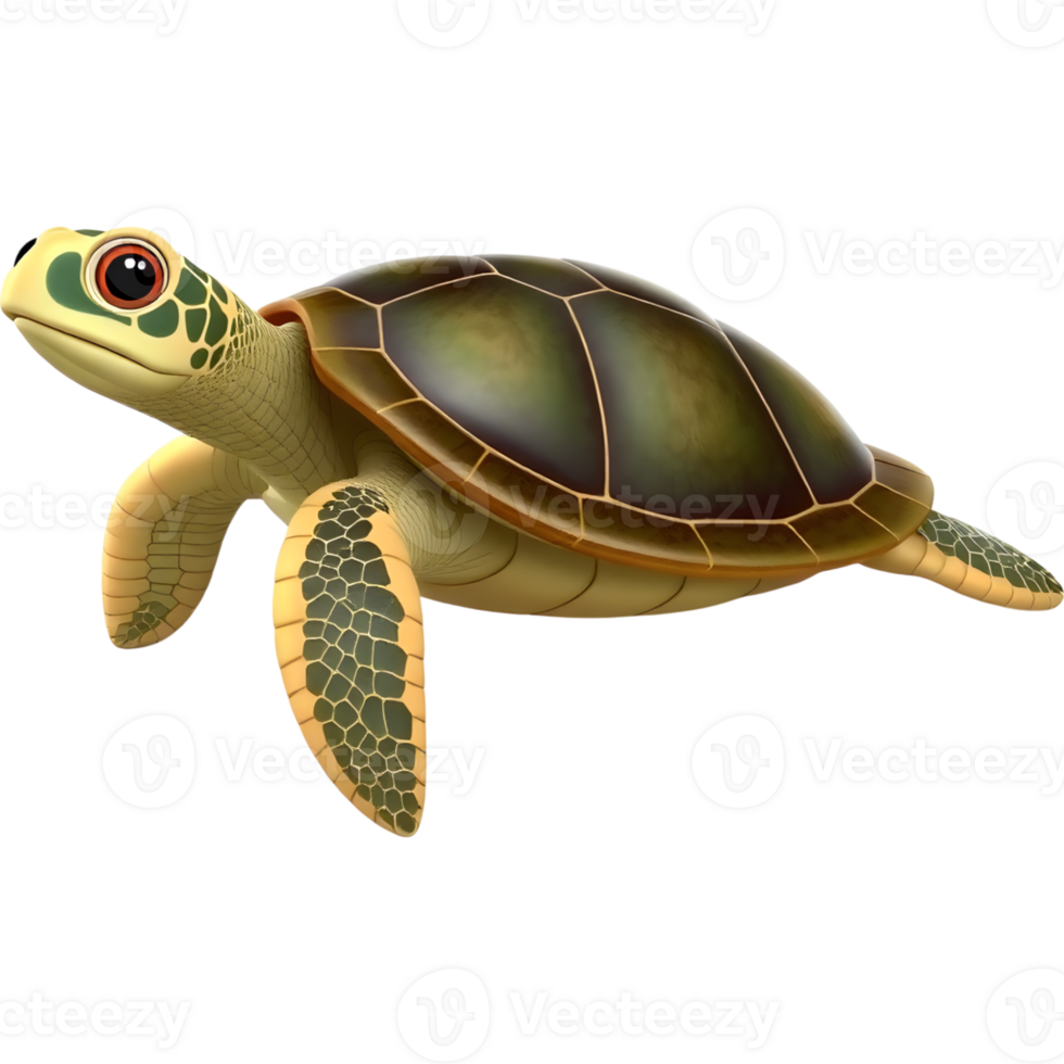 Sea Turtle Swimming Upwards png