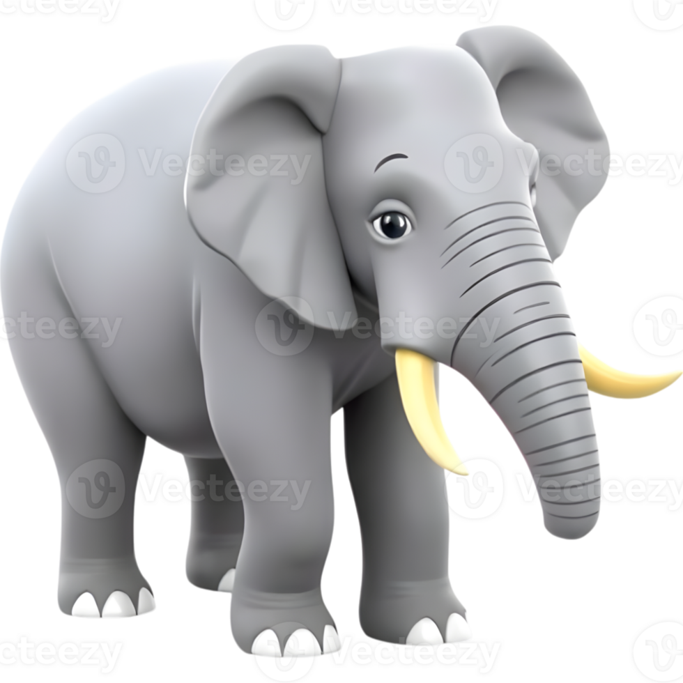 Gray Elephant Standing png