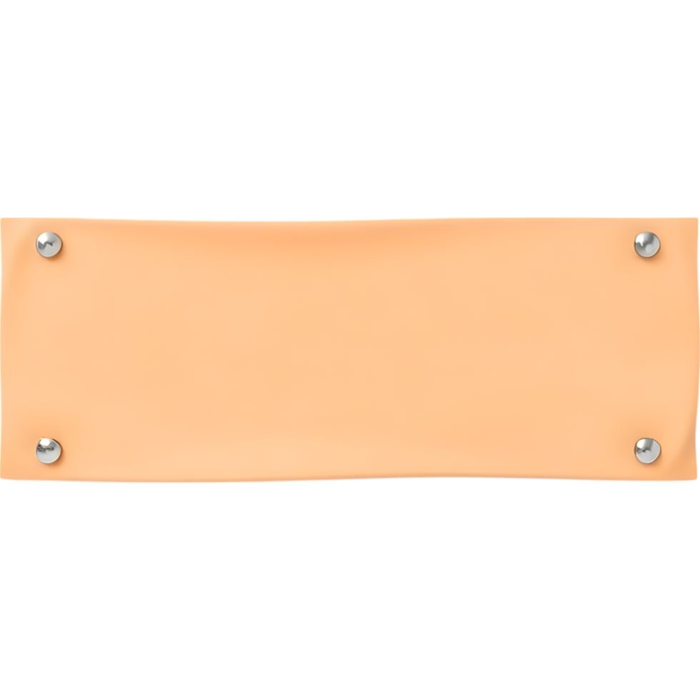 Blank Light Brown Wooden Sign with Rivets png