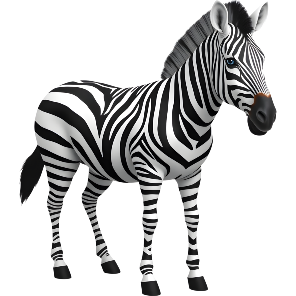 Zebra Standing Viewed from Behind png
