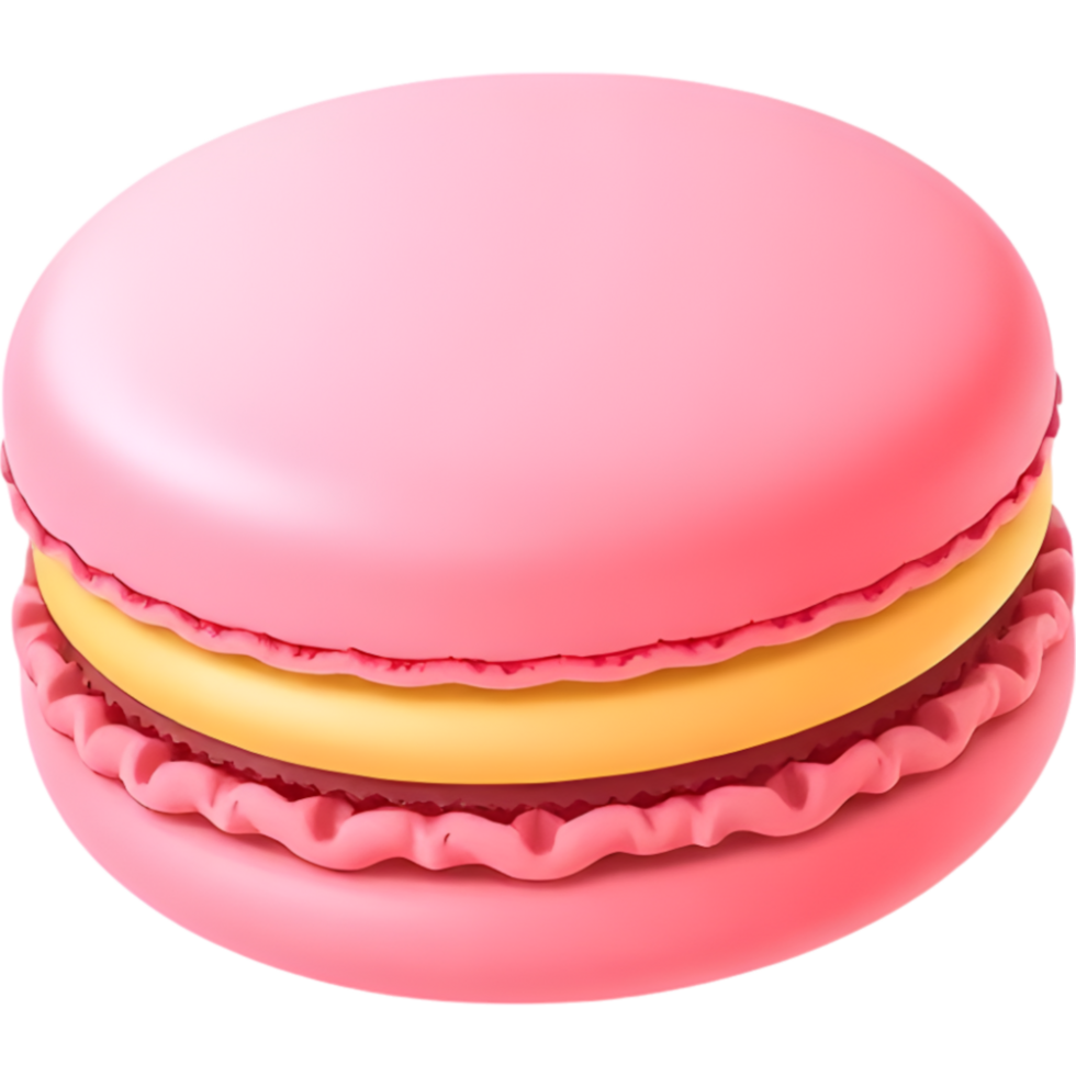 Pink and yellow macaron dessert png