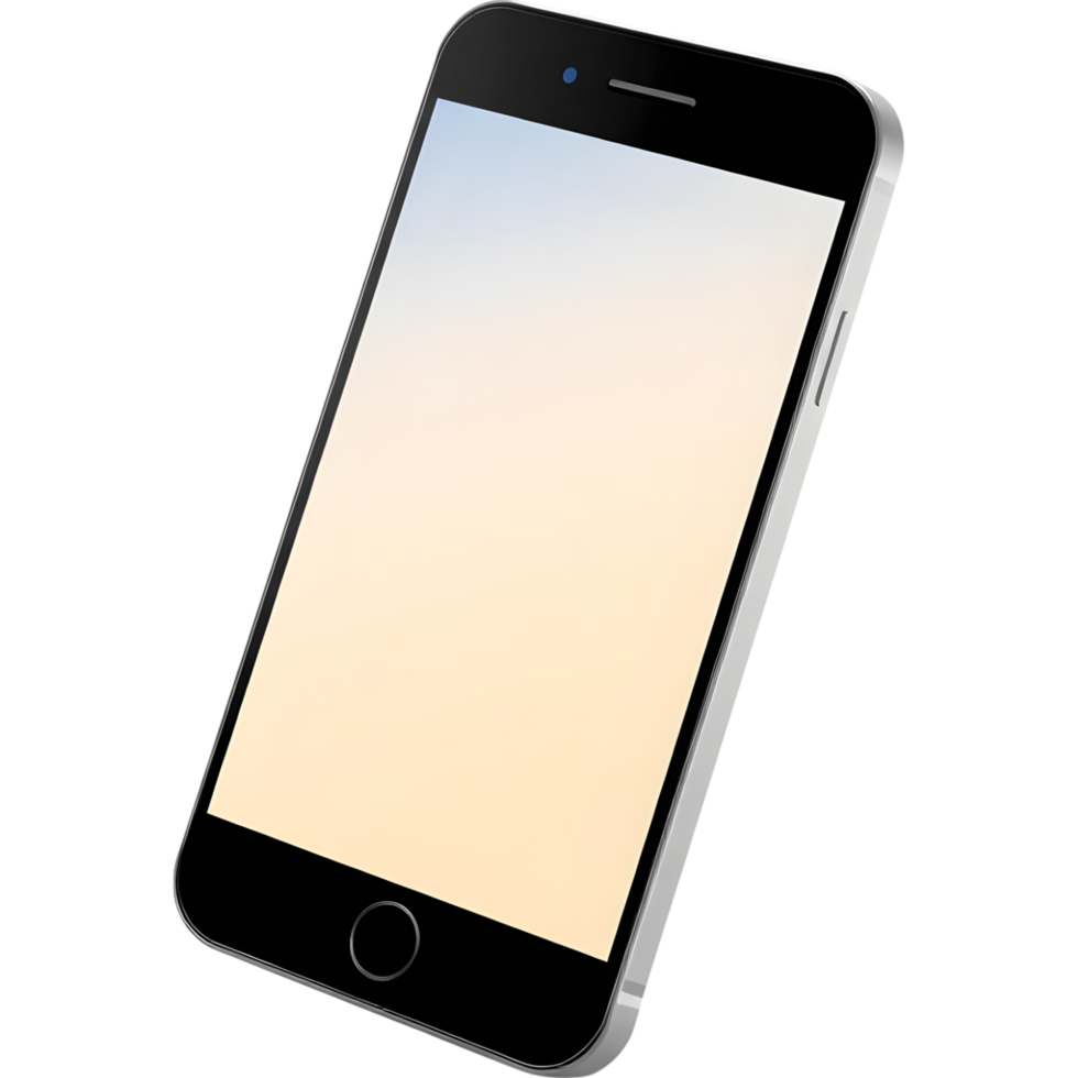 Modern Smartphone with Blank Gradient Screen png